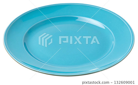 blue plate isolated on white background 132609001