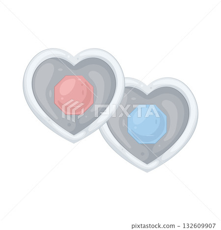 Illustration of couple heart Illustration of couple heart 132609907