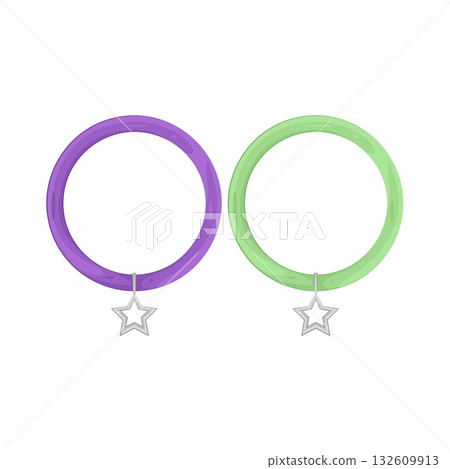 Illustration of couple bracelet Illustration of couple bracelet 132609913