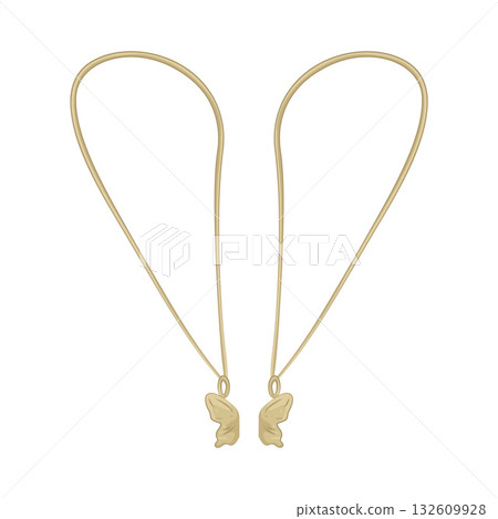 Illustration of couple necklace Illustration of couple necklace 132609928