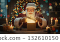 Santa Opening a Magical Gift Box 132610150