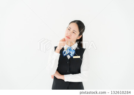 穿制服的女人，做生意，思考 132610284