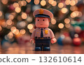 Festive toy police officer stands 132610614