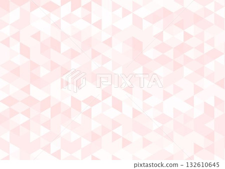 商業背景紋理：幾何三角形圖案，數位向量圖，櫻花粉紅色 132610645