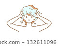 woman washing hair 132611096