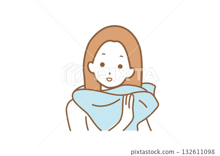 Woman wearing hair Woman wearing hair 132611098