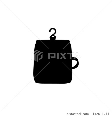 Backpack silhouette icon travel hiking school bag luggage illustration Backpack silhouette icon travel hiking school bag luggage illustration 132611211