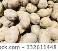 Harvested potatoes with soil attached 132611448