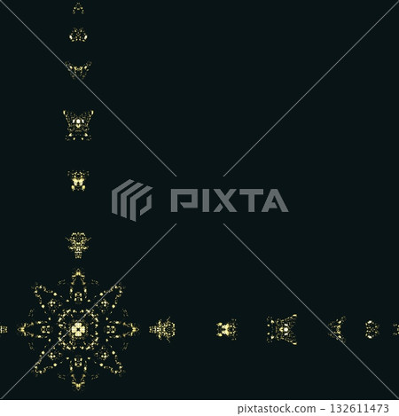 Gold Ink Line – Gold Ink Line ⑦ (L-shaped frame, black background) Gold Ink Line – Gold Ink Line ⑦ (L-shaped frame, black background) 132611473