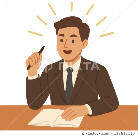 男人靈光一閃的插圖 男人靈光一閃的插圖 132612136