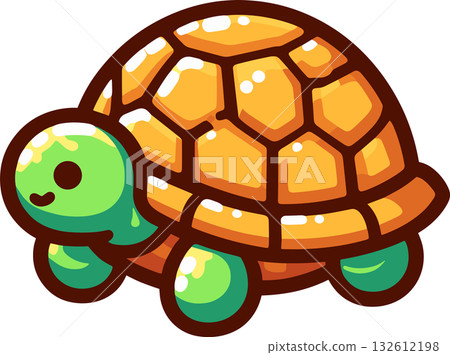 簡單可愛的烏龜插圖 132612198
