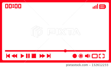 Video screen (FHD size) red Video screen (FHD size) red 132612233