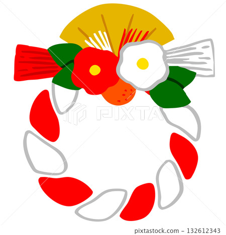 red and white new year decorations 132612343