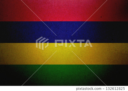 Flag of Mauritius on a paper 132612825