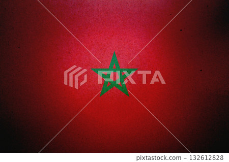 Flag of Morocco on a paper 132612828