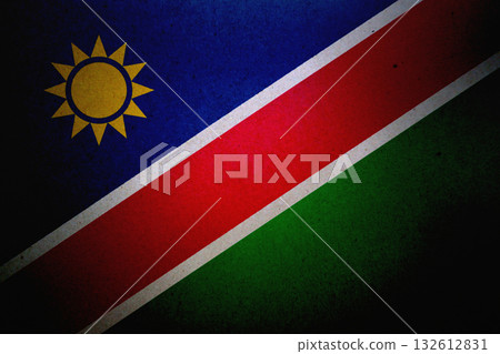 Flag of Namibia on a paper 132612831
