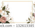 Vintage style floral frame 132613385