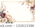 Vintage style floral frame 132613386