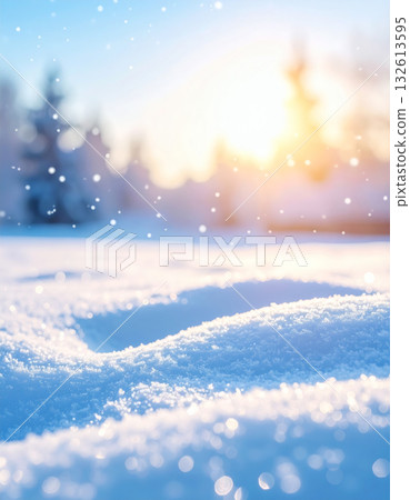 Background material winter snow 132613595