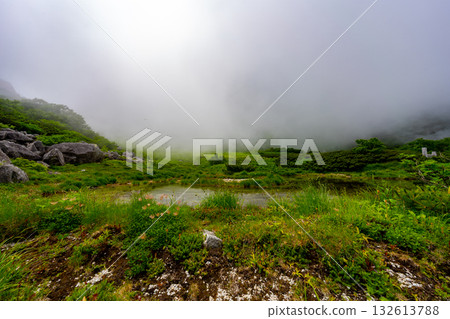 Scenery of Senjojiki Cirque in August 132613788