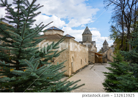 A street with a building in the background and a tree in front of it A street with a building in the background and a tree in front of it 132613925