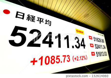 Tokyo Cityscape, Japan, surpassed 52,000 yen for the first time, closing at 52,411 yen 34 sen. TOPIX also reached a new record high. 132614060