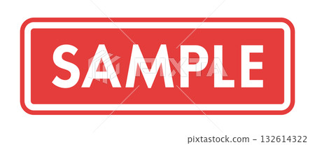 英文「SAMPLE」附邊框 - Sample、sample、free sample 或 dummy mark text 132614322
