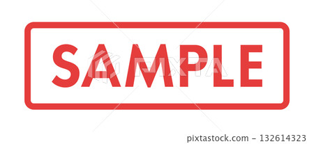 英文「SAMPLE」附邊框 - Sample、sample、free sample 或 dummy mark text 132614323