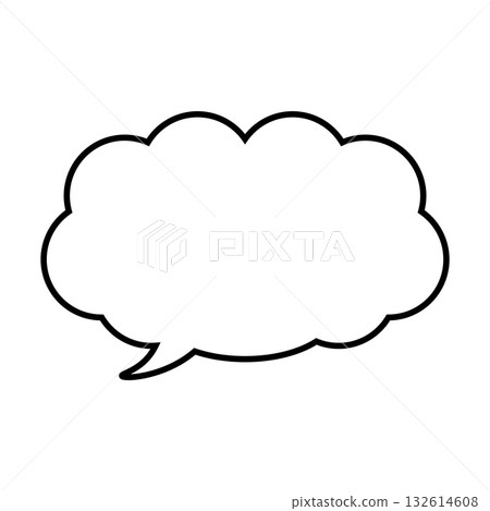 簡單的語音氣泡圖-蓬鬆 132614608