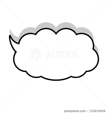 簡單的語音氣泡圖-蓬鬆 132614936