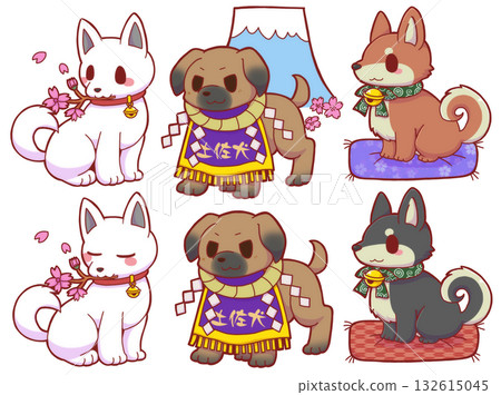 Japanese style Japanese dog set Japanese style Japanese dog set 132615045