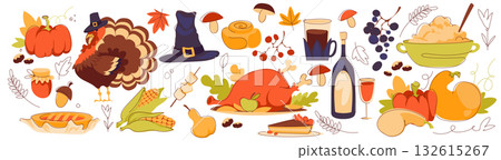 Thanksgiving dinner collection 132615267