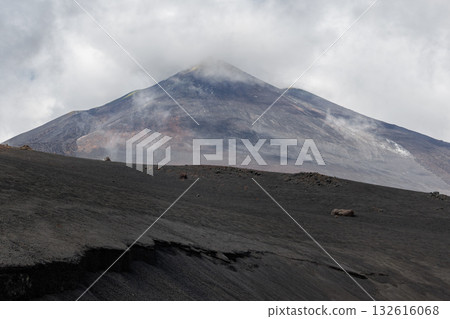 Landscape of Etna volcano, Sicily, Italy. Deserted martian-like surface. Landscape of Etna volcano, Sicily, Italy. Deserted martian-like surface. 132616068