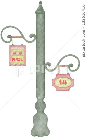 Illustration for Valentine's Day The Day of Love Envelope Heart Letters and Key Romance Graphic 132616416