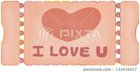 Illustration for Valentine's Day The Day of Love Envelope Heart Letters and Key Romance Graphic 132616417