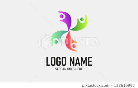 Community network logo, community care logo Template design 132616993