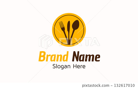 Food spoon and fork logo, Food Logo Restaurant icon and symbol Vector Template Food spoon and fork logo, Food Logo Restaurant icon and symbol Vector Template 132617010