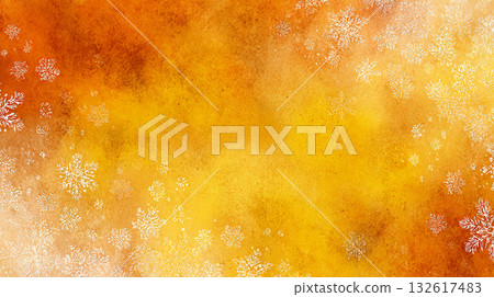 鮮豔的橙黃色水彩紋理 132617483