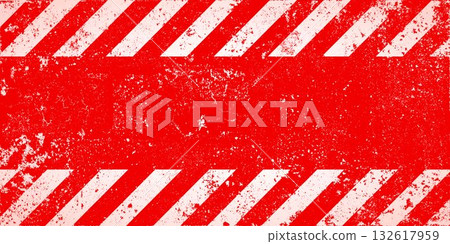 Warning sign with red and white diagonal lines. Attention, danger or caution symbol. Construction site signage, road safety notice, hazard banner, security alert shield. Vector illustration Warning sign with red and white diagonal lines. Attention, danger or caution symbol. Construction site signage, road safety notice, hazard banner, security alert shield. Vector illustration 132617959