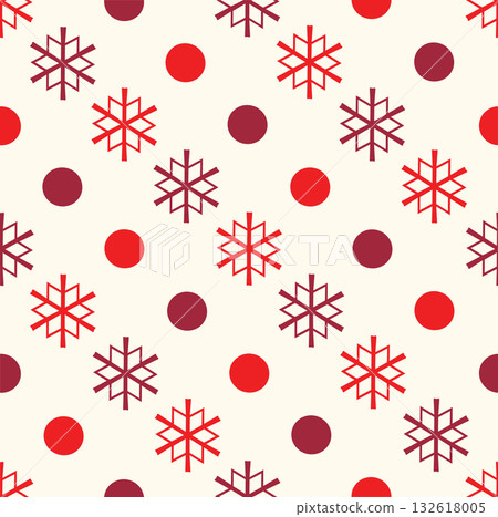 Holiday seamless pattern. Christmas icon ornament. Winter decorative texture 132618005