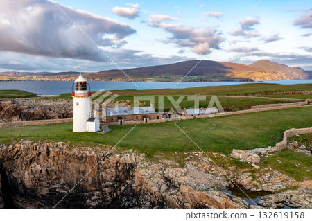 Aerial view of Rathlin O'Birne island in County Donegal, Irleand Aerial view of Rathlin O'Birne island in County Donegal, Irleand 132619158