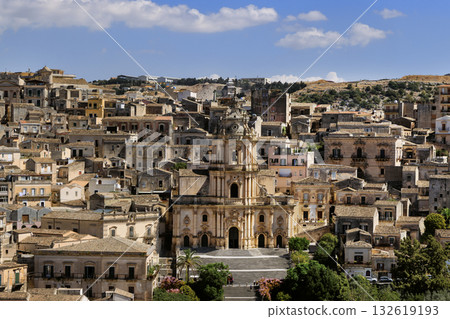 Duomo of San Giorgio in Modica, fine example of sicilian baroque art. Sicily, southern Italy. Modica , Ragusa Province Duomo of San Giorgio in Modica, fine example of sicilian baroque art. Sicily, southern Italy. Modica , Ragusa Province 132619193