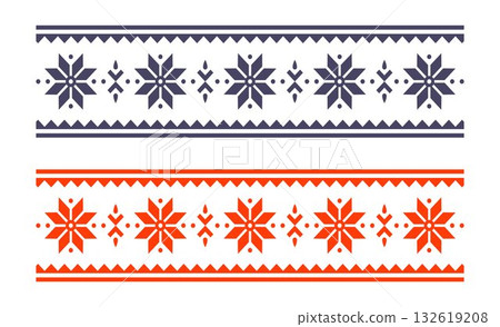 Traditional Russian ornament. Animal motifs. Traditional Russian ornament. Animal motifs. 132619208