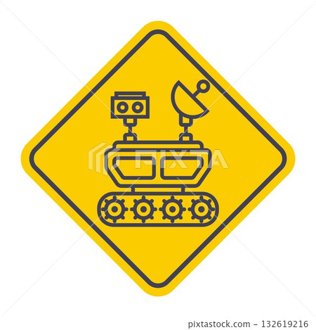 Mars rover for planetary exploration icon. 132619216