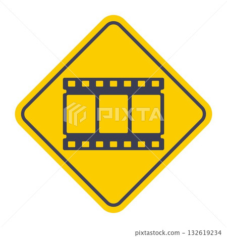 Black film icon for making movies. Black film icon for making movies. 132619234