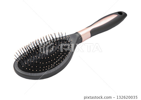Massage hairbrush isolated on white background. Clipping Path. Full depth of field. Massage hairbrush isolated on white background. Clipping Path. Full depth of field. 132620035