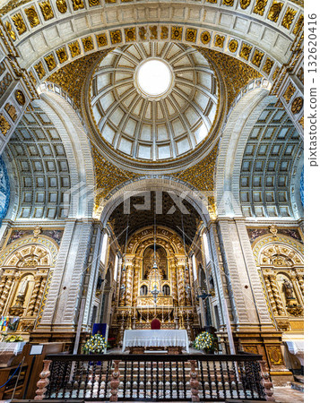 Nazare, Portugal - Mar 08, 2025: Interior of the famous Santuario de Nossa Senhora da Nazare in Portugal 132620416