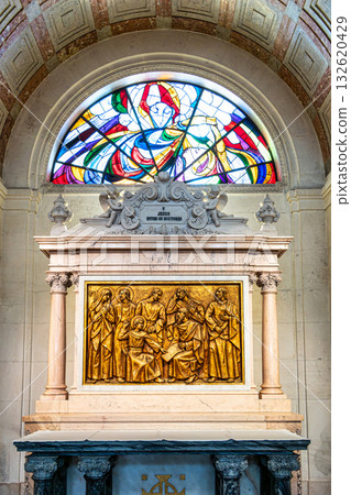 Fatima, Portugal - Mar 10, 2025: Interior of Sanctuary of Fatima, Portugal. Basilica of Our Lady of the Rosary 132620429