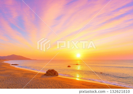 Atsumi Peninsula Akabane Long Beach and Hinode Stone Gate Sunrise Atsumi Peninsula Akabane Long Beach and Hinode Stone Gate Sunrise 132621810