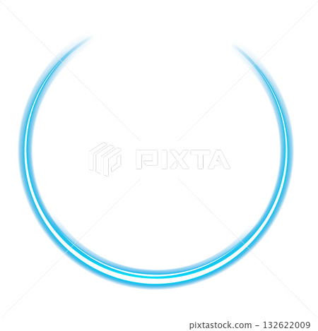 透明背景上的藍色圓形發光環 透明背景上的藍色圓形發光環 132622009